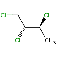 2d structure of (2R,3S)-1,2,3-trichlorobutane