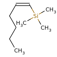 2d structure of (1Z)-hex-1-en-1-yltrimethylsilane
