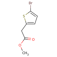 2d structure of methyl 2-(5-bromothiophen-2-yl)acetate