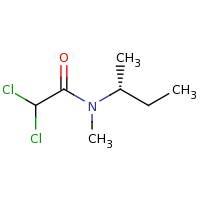 2d structure of N-[(2R)-butan-2-yl]-2,2-dichloro-N-methylacetamide