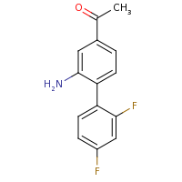 2d structure of 1-[3-amino-4-(2,4-difluorophenyl)phenyl]ethan-1-one
