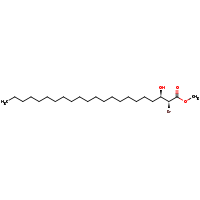 2d structure of methyl (2S,3R)-2-bromo-3-hydroxydocosanoate