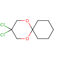2d structure of 3,3-dichloro-1,5-dioxaspiro[5.5]undecane