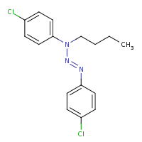 2d structure of (1E)-3-butyl-1,3-bis(4-chlorophenyl)triaz-1-ene