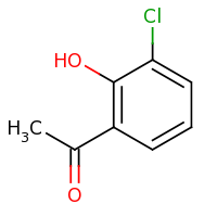 2d structure of 1-(3-chloro-2-hydroxyphenyl)ethan-1-one