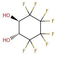 2d structure of (1R,2R)-3,3,4,4,5,5,6,6-octafluorocyclohexane-1,2-diol