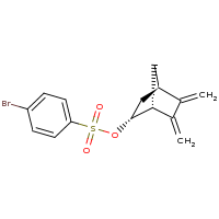 2d structure of (1R,2R,4R)-5,6-dimethylidenebicyclo[2.2.1]heptan-2-yl 4-bromobenzene-1-sulfonate