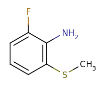 2d structure of 2-fluoro-6-(methylsulfanyl)aniline