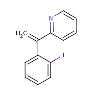 2d structure of 2-[1-(2-iodophenyl)ethenyl]pyridine