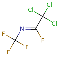 2d structure of 2,2,2-trichloro-N-(trifluoromethyl)ethanecarbonimidoyl fluoride