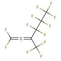 2d structure of 1,1,4,4,5,5,6,6,6-nonafluoro-3-(trifluoromethyl)hexa-1,2-diene