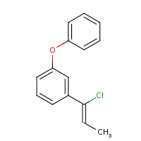 2d structure of 1-[(1Z)-1-chloroprop-1-en-1-yl]-3-phenoxybenzene