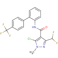2d structure of 5-chloro-3-(difluoromethyl)-1-methyl-N-{2-[4-(trifluoromethyl)phenyl]phenyl}-1H-pyrazole-4-carboxamide