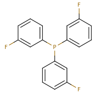 2d structure of tris(3-fluorophenyl)phosphane