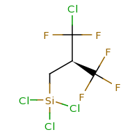 2d structure of trichloro[(2S)-3-chloro-3,3-difluoro-2-(trifluoromethyl)propyl]silane
