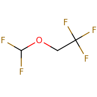 2d structure of 2-(difluoromethoxy)-1,1,1-trifluoroethane