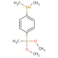 2d structure of [4-(dimethylsilyl)phenyl]dimethoxymethylsilane