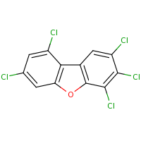 2d structure of 3,5,10,11,12-pentachloro-8-oxatricyclo[7.4.0.0^{2,7}]trideca-1(9),2(7),3,5,10,12-hexaene