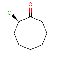 2d structure of (2R)-2-chlorocyclooctan-1-one