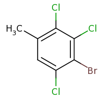 2d structure of 2-bromo-1,3,4-trichloro-5-methylbenzene