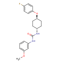 2d structure of 3-[4-(4-fluorophenoxy)cyclohexyl]-1-(3-methoxyphenyl)urea