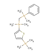 2d structure of {[dimethyl(phenyl)silyl]methyl}dimethyl[5-(trimethylsilyl)thiophen-2-yl]silane