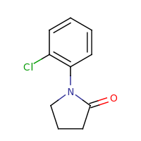 2d structure of 1-(2-chlorophenyl)pyrrolidin-2-one