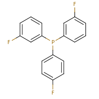 2d structure of bis(3-fluorophenyl)(4-fluorophenyl)phosphane