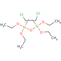 2d structure of 4,6-bis(2-chloroethyl)-4,6-diethoxy-3,5,7-trioxa-4,6-disilanonane