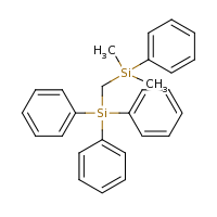 2d structure of dimethyl(phenyl)[(triphenylsilyl)methyl]silane