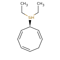 2d structure of (1S,2Z,4Z,7Z)-cycloocta-2,4,7-trien-1-yldiethylsilane