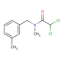 2d structure of 2,2-dichloro-N-methyl-N-[(3-methylphenyl)methyl]acetamide