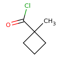 2d structure of 1-methylcyclobutane-1-carbonyl chloride