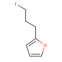 2d structure of 2-(3-iodopropyl)furan