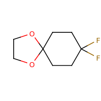 2d structure of 8,8-difluoro-1,4-dioxaspiro[4.5]decane