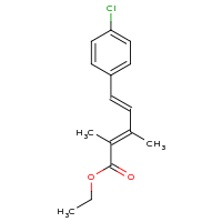 2d structure of ethyl (2E,4E)-5-(4-chlorophenyl)-2,3-dimethylpenta-2,4-dienoate