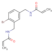 2d structure of N-{[2-bromo-5-(prop-2-enamidomethyl)phenyl]methyl}prop-2-enamide