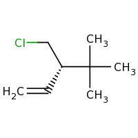 2d structure of (3S)-3-(chloromethyl)-4,4-dimethylpent-1-ene