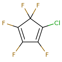 2d structure of 1-chloro-2,3,4,5,5-pentafluorocyclopenta-1,3-diene