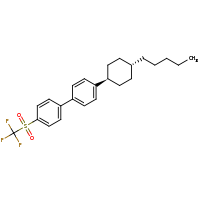 2d structure of 1-(4-pentylcyclohexyl)-4-[4-(trifluoromethane)sulfonylphenyl]benzene