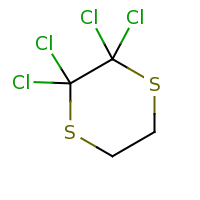 2d structure of 2,2,3,3-tetrachloro-1,4-dithiane