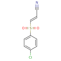 2d structure of (2E)-3-[(4-chlorobenzene)sulfonyl]prop-2-enenitrile