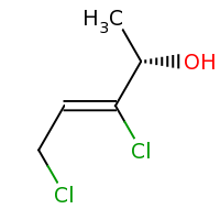 2d structure of (2S,3Z)-3,5-dichloropent-3-en-2-ol