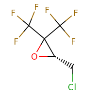 2d structure of (3R)-3-(chloromethyl)-2,2-bis(trifluoromethyl)oxirane