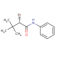 2d structure of (2S)-2-bromo-3,3-dimethyl-N-phenylbutanamide