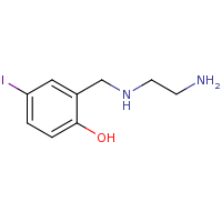 2d structure of 2-{[(2-aminoethyl)amino]methyl}-4-iodophenol