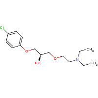 2d structure of {2-[(2R)-3-(4-chlorophenoxy)-2-hydroxypropoxy]ethyl}diethylamine