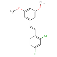 2d structure of 2,4-dichloro-1-[(E)-2-(3,5-dimethoxyphenyl)ethenyl]benzene