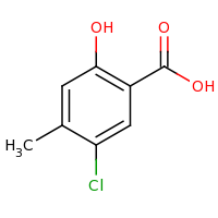 2d structure of 5-chloro-2-hydroxy-4-methylbenzoic acid