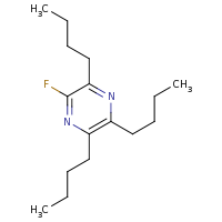 2d structure of 2,3,5-tributyl-6-fluoropyrazine